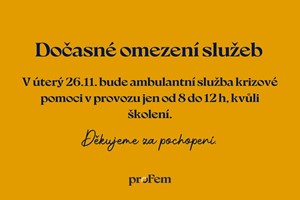 Dočasné omezení služeb